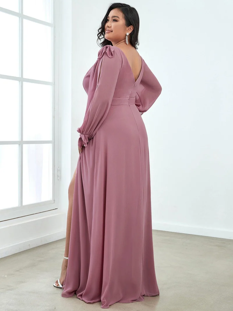 ever IVORY|Robe invitée mariage à manches fendues et dos nu