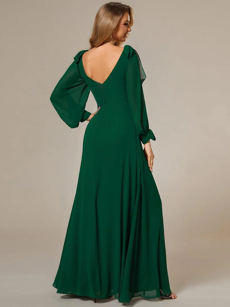 ever IVORY|Robe invitée mariage à manches fendues et dos nu