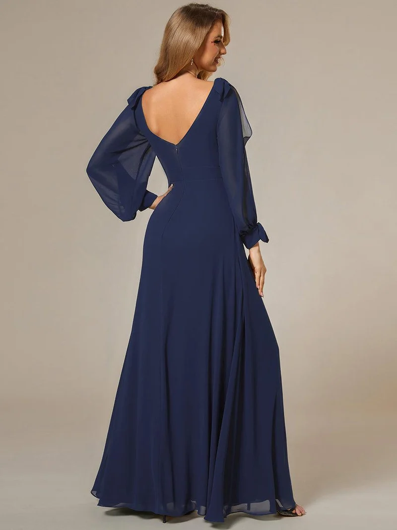 ever IVORY|Robe invitée mariage à manches fendues et dos nu