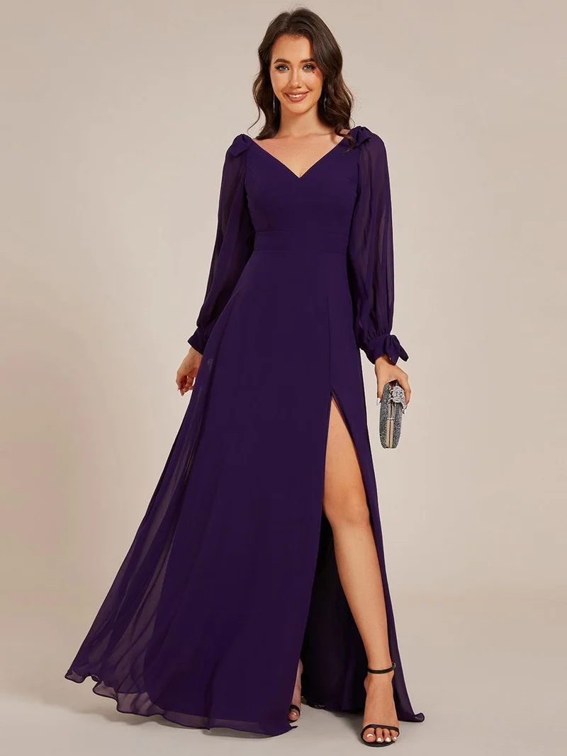 ever IVORY|Robe invitée mariage à manches fendues et dos nu