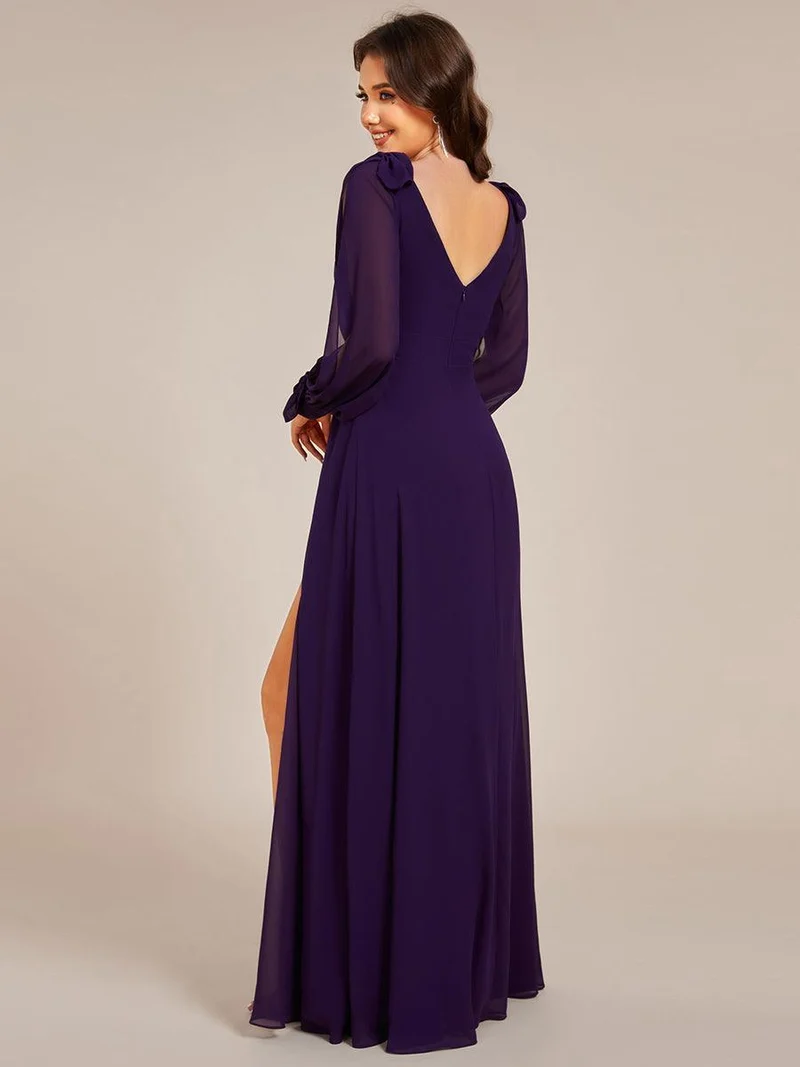 ever IVORY|Robe invitée mariage à manches fendues et dos nu