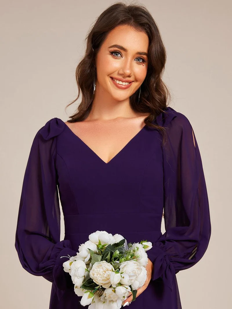 ever IVORY|Robe invitée mariage à manches fendues et dos nu