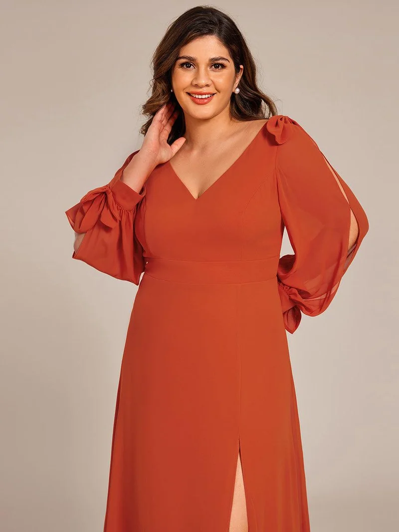 ever IVORY|Robe invitée mariage à manches fendues et dos nu