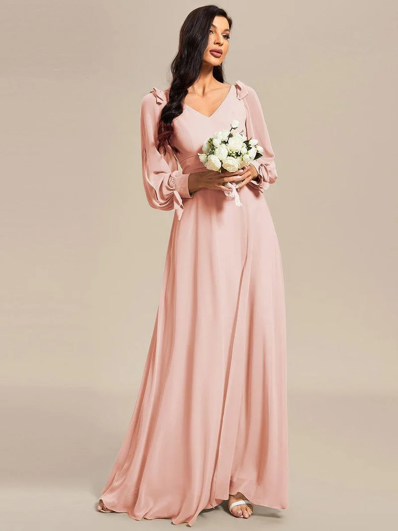 ever IVORY|Robe invitée mariage à manches fendues et dos nu