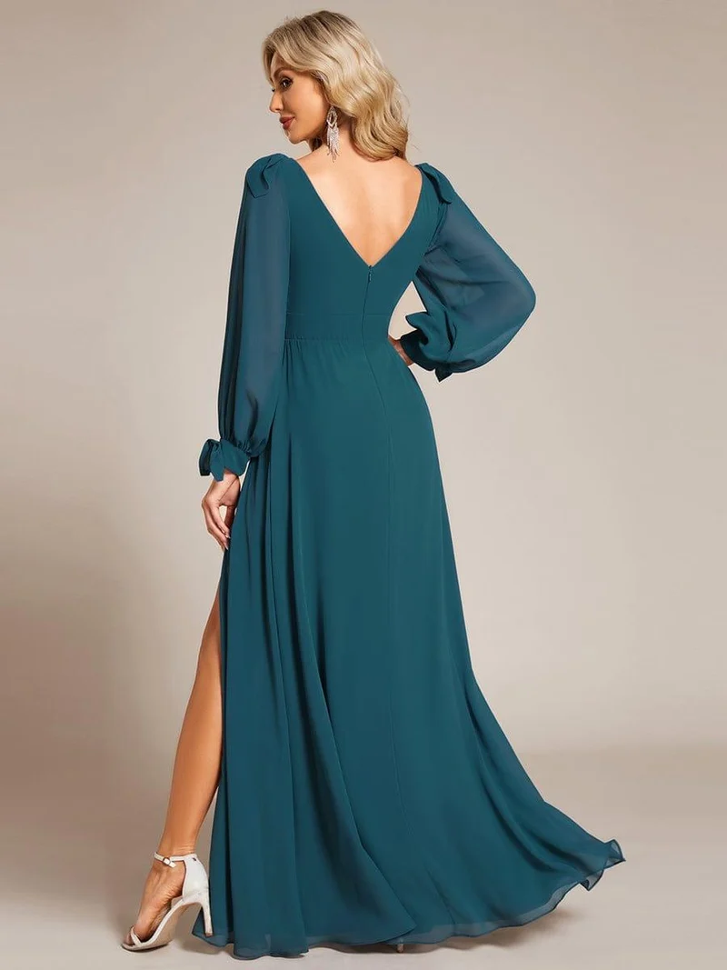 ever IVORY|Robe invitée mariage à manches fendues et dos nu