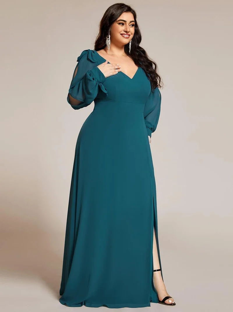 ever IVORY|Robe invitée mariage à manches fendues et dos nu