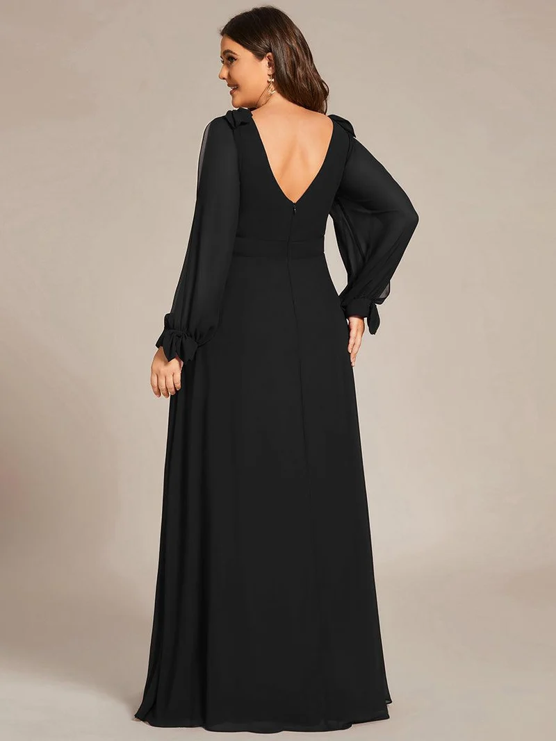 ever IVORY|Robe de demoiselle d'honneur à manches fendues et dos nu