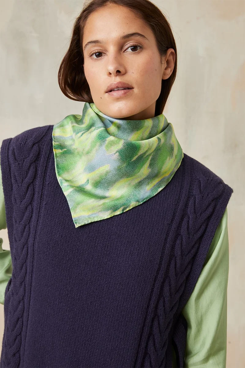 Foulard en soie Boréal