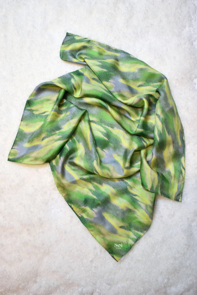 Foulard en soie Boréal