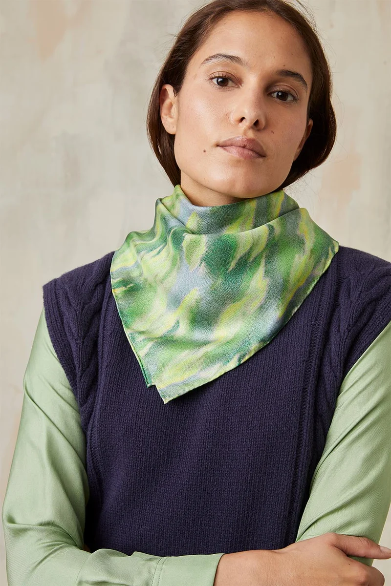 Foulard en soie Boréal