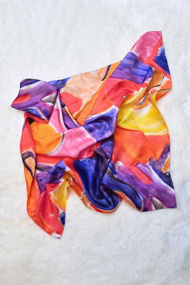 Foulard en soie Délices