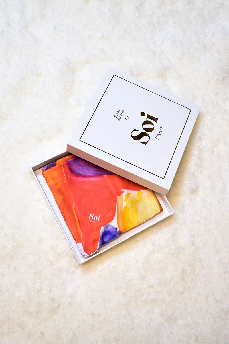 Foulard en soie Délices