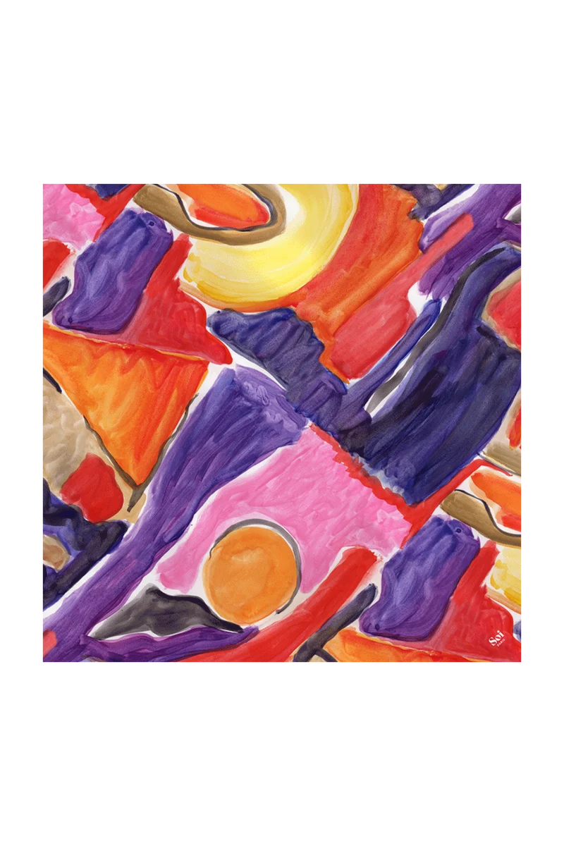 Foulard en soie Délices