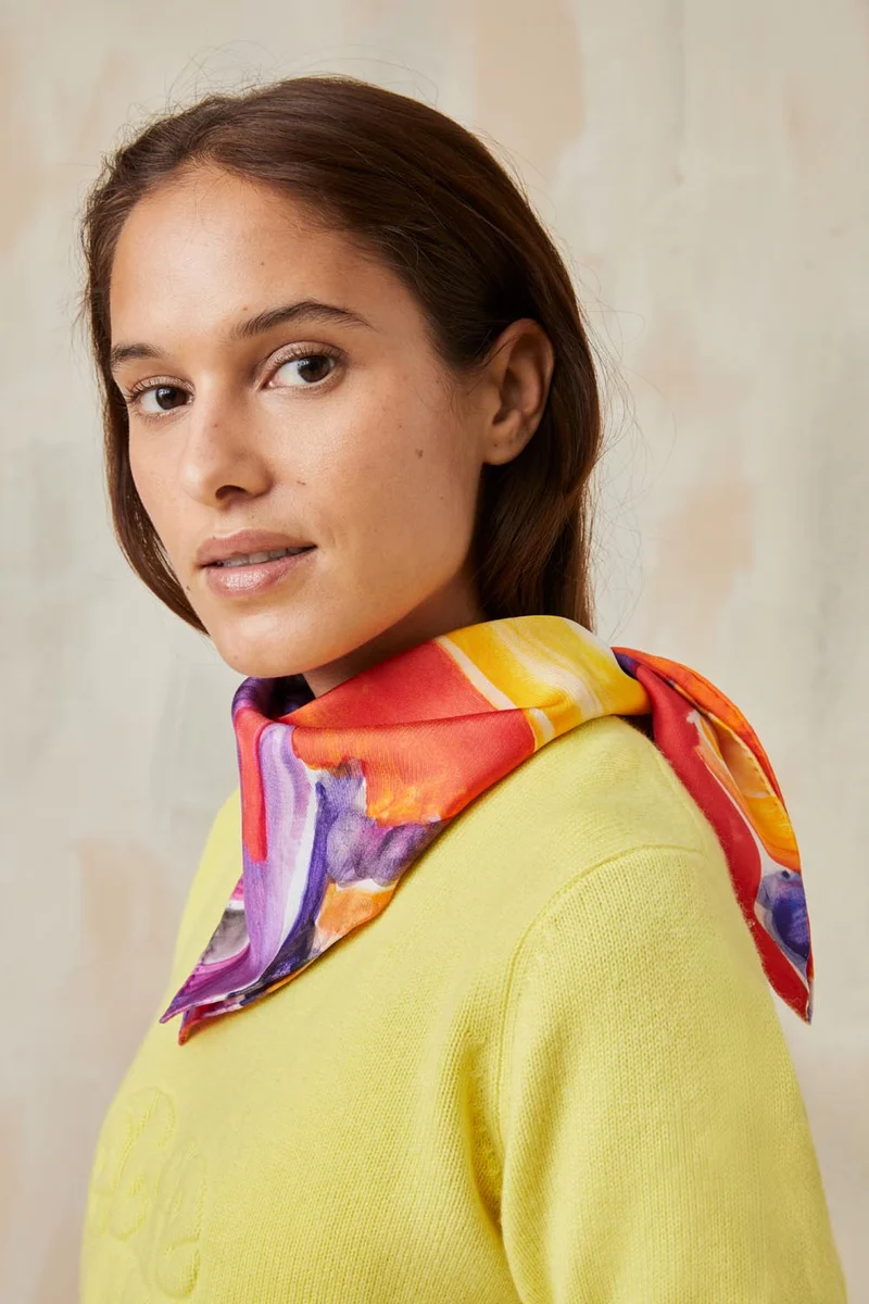 Foulard en soie Délices