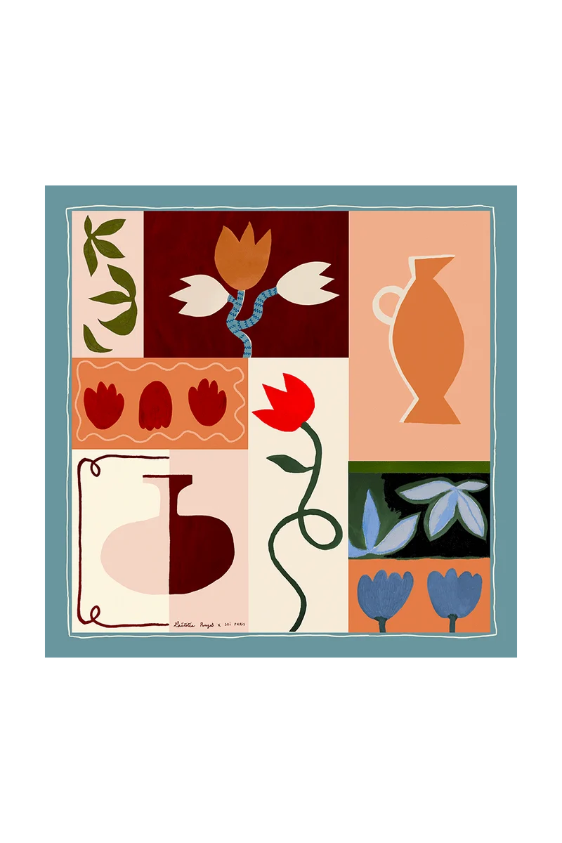 Foulard en soie Soi x Laetitia Rouget