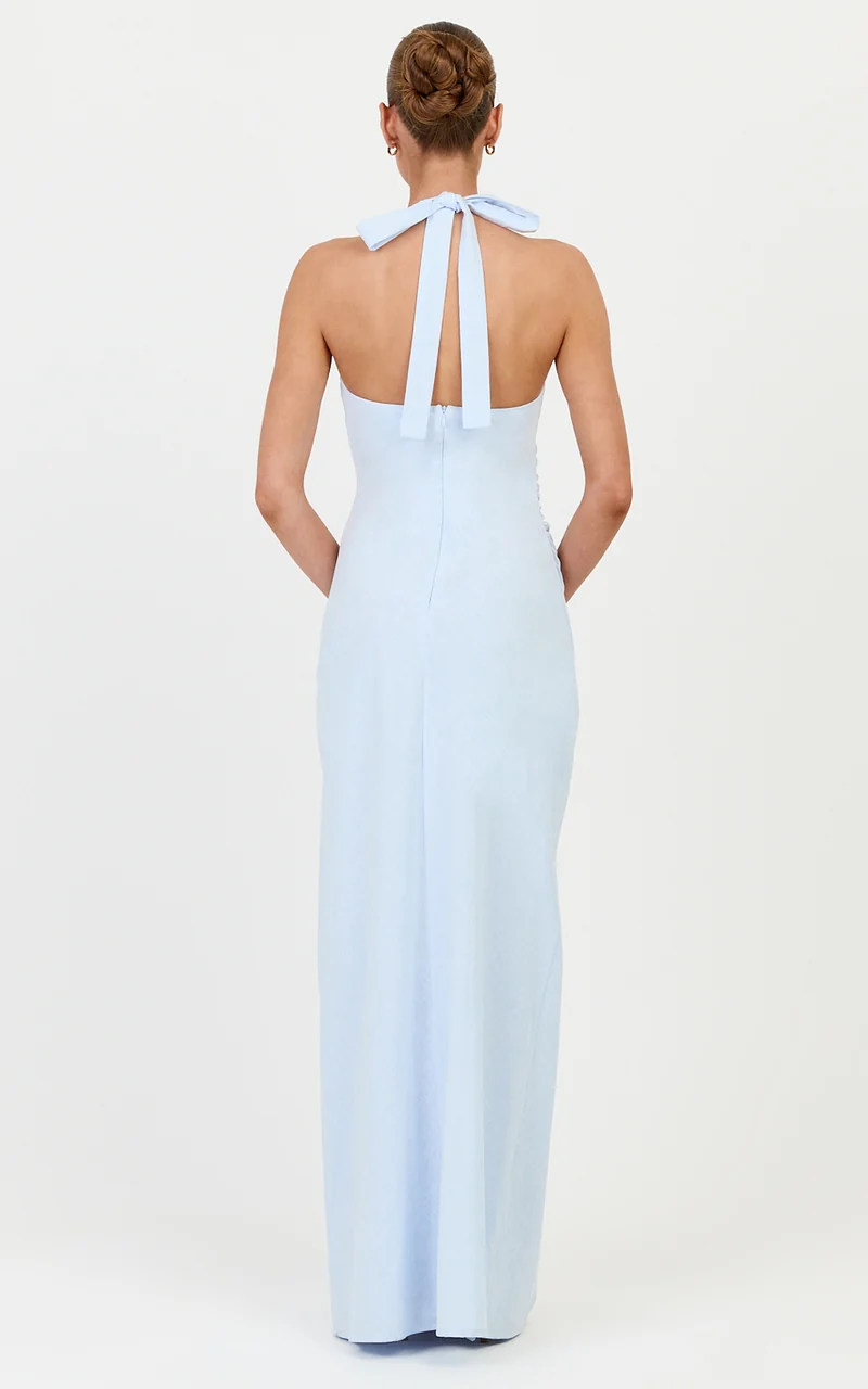 Breeze Maxi Dress - Halter Neck Maxi Dress in Pale Blue
