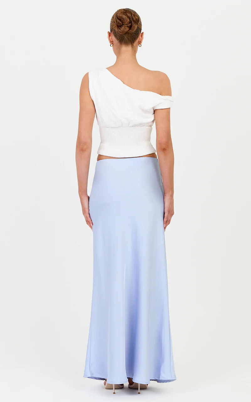Juniper Top - Off Shoulder Smocked Waist Top in Off White