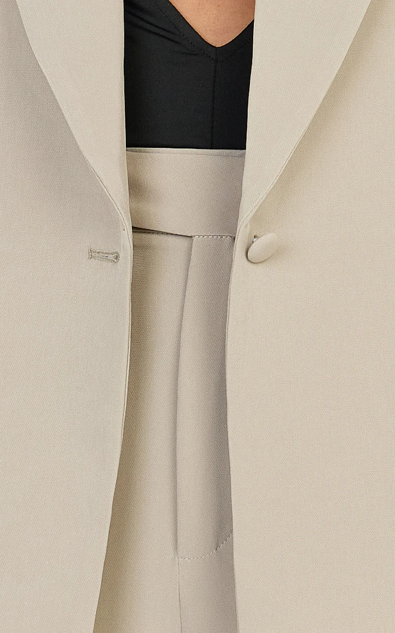 Selena Blazer - Oversized Single Breasted Blazer in Neutral
