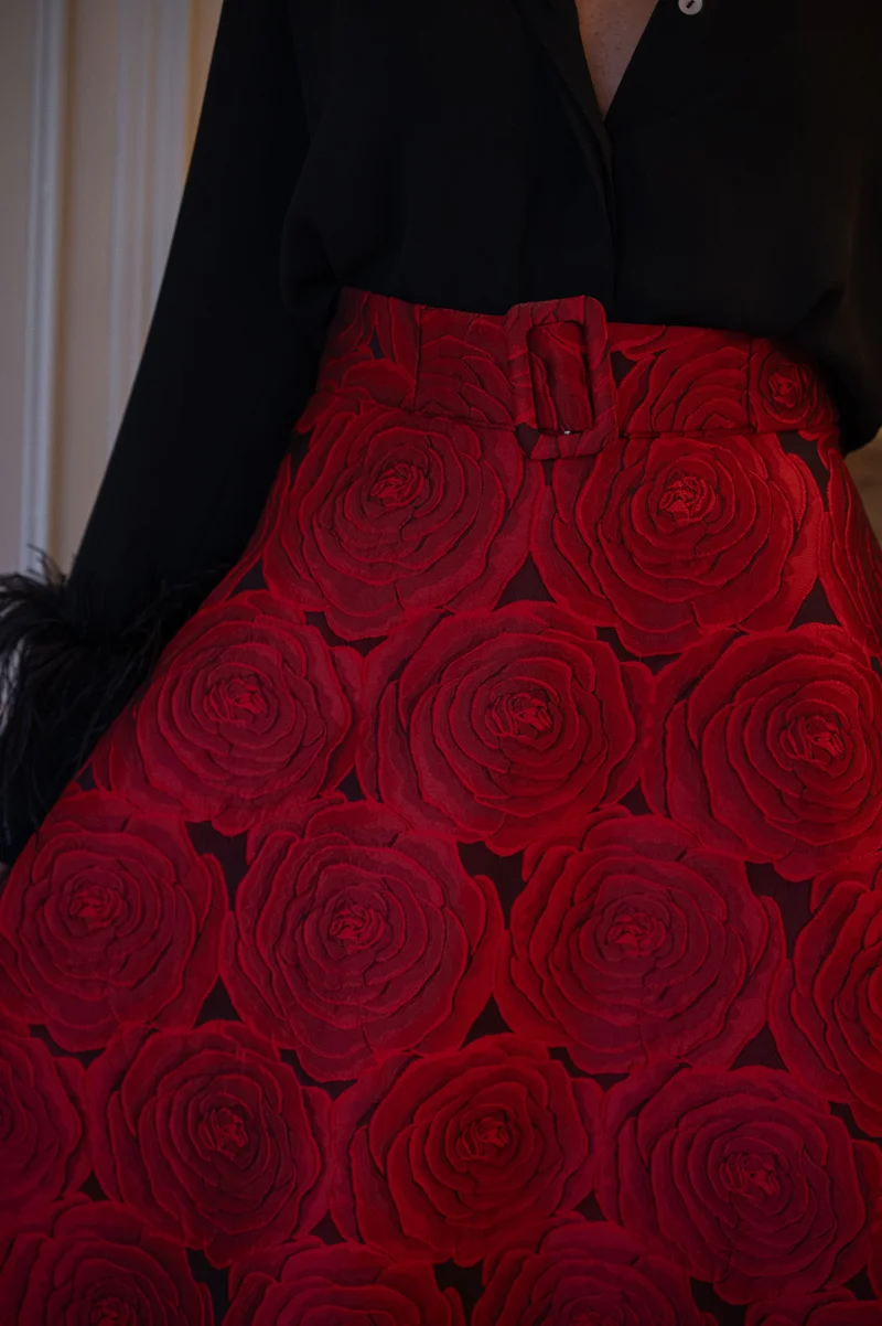 Jupe rosa rouge