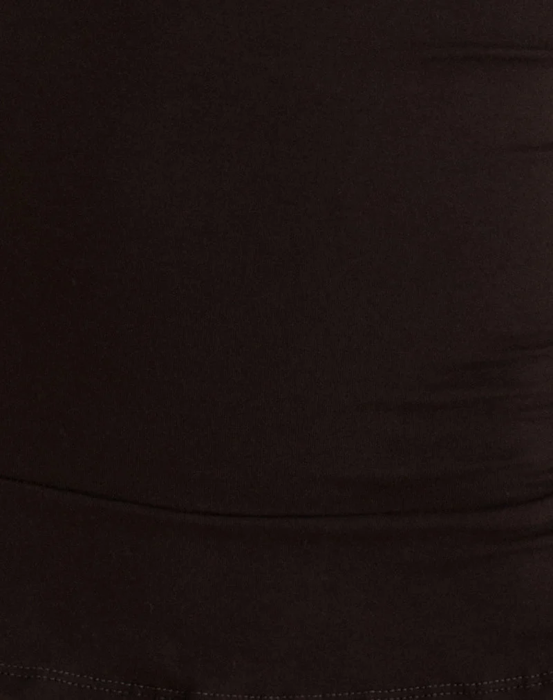 Mini robe dos nu Suzetta, marron chocolat