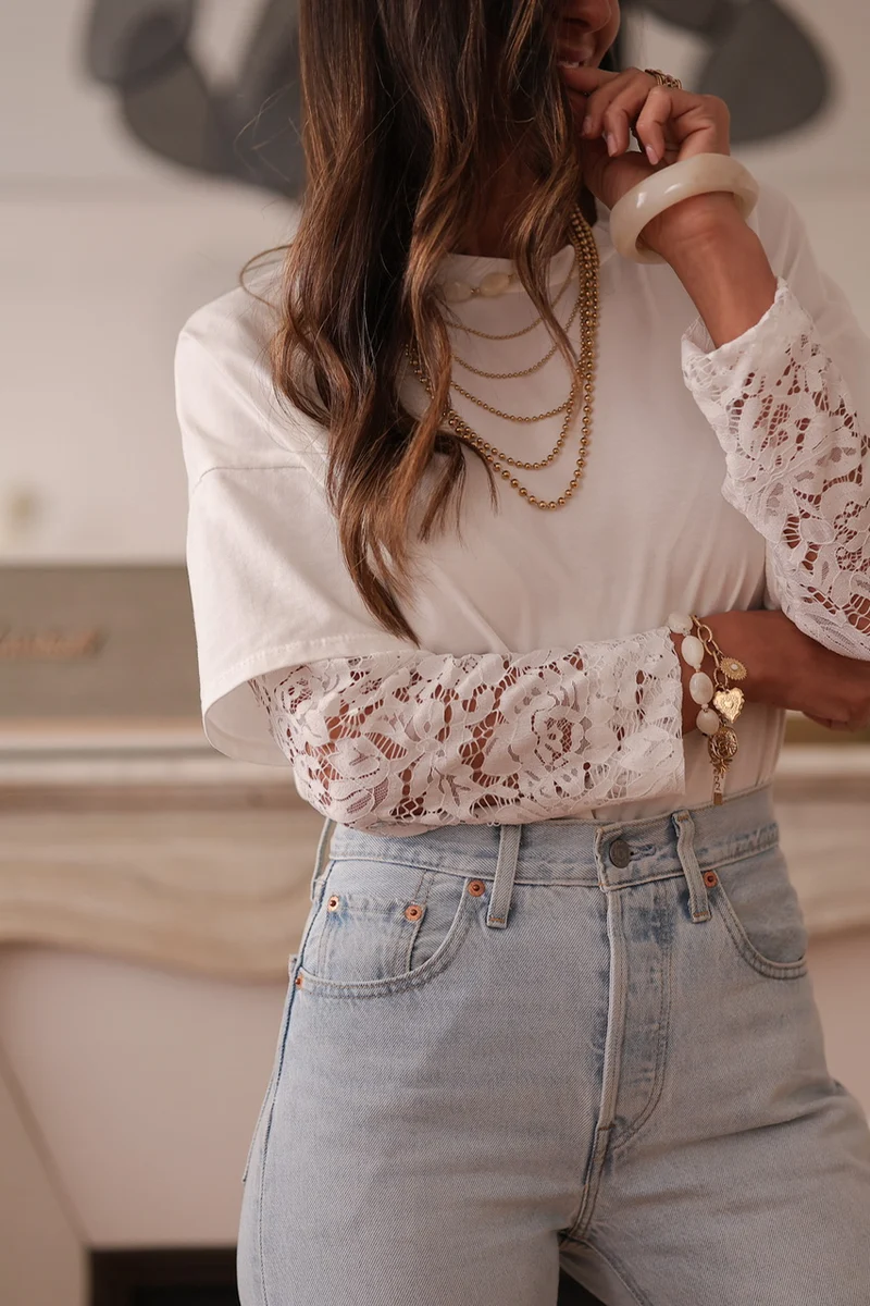 Tee-shirt dentelle