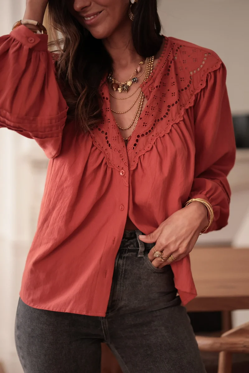 Blouse Izia terracotta