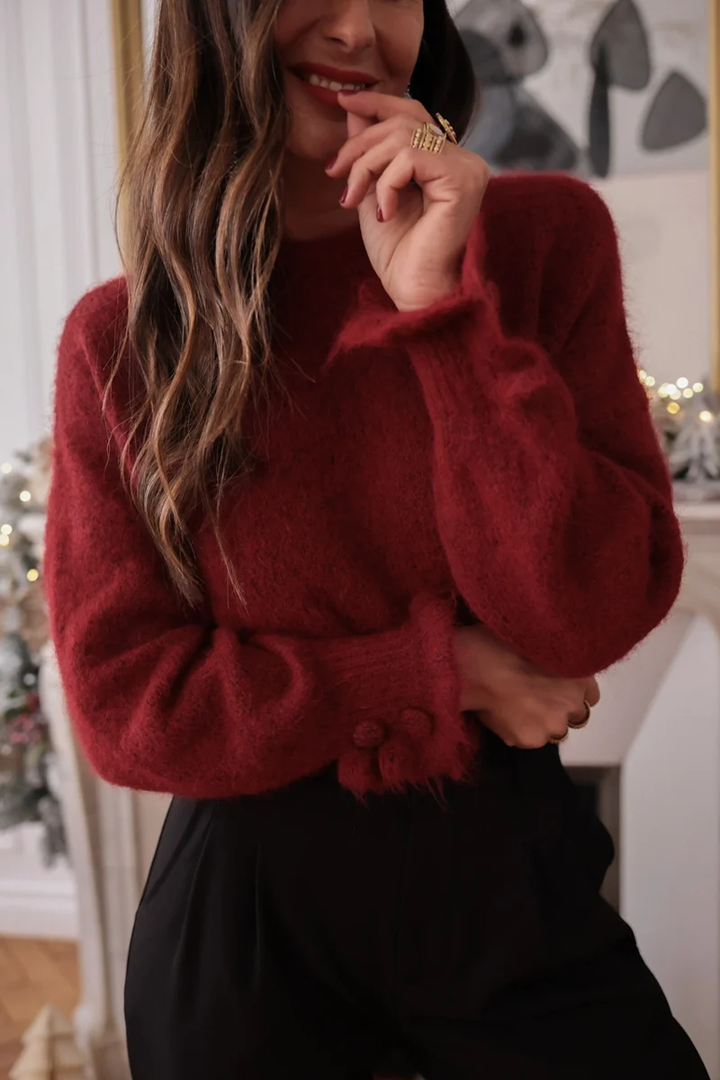 Pull Caly bordeaux