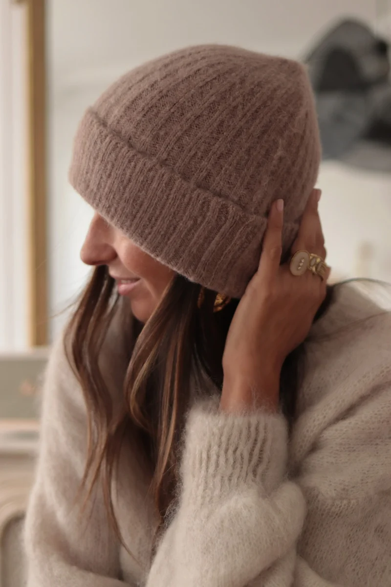 Bonnet Frida taupe