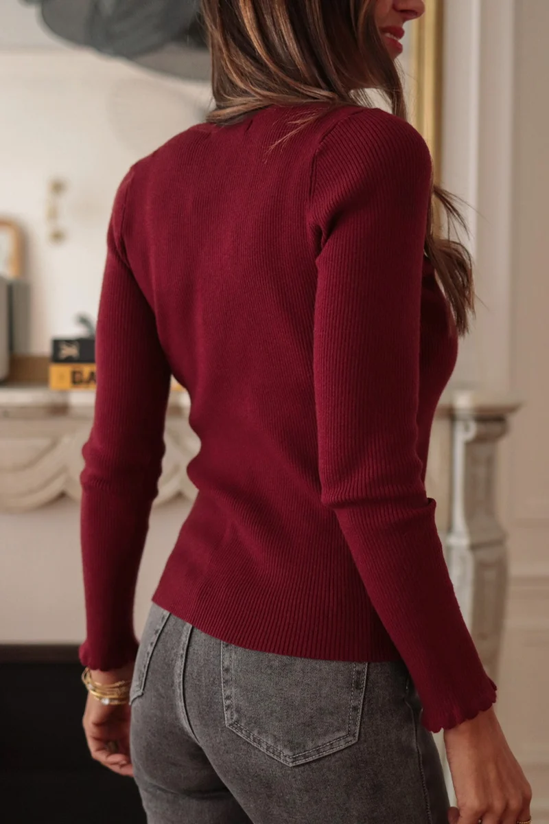 Pull Palmyre bordeaux