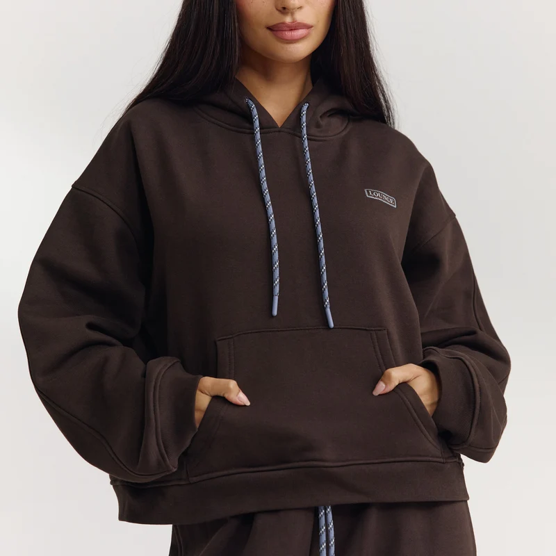 Sweat à Capuche Oversize - Chocolat Noir