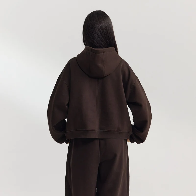 Sweat à Capuche Oversize - Chocolat Noir