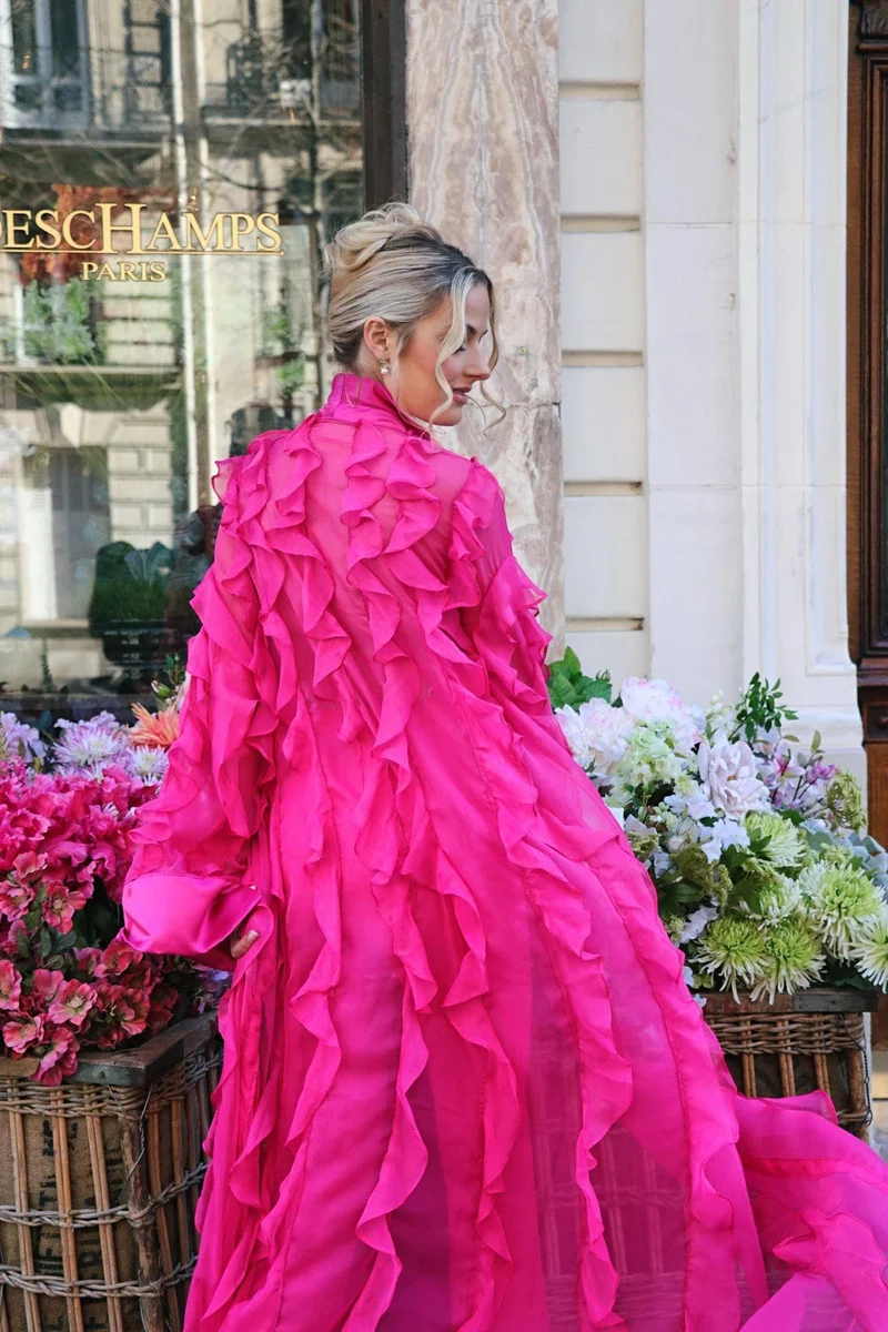 Chemisier Dynastie fuschia