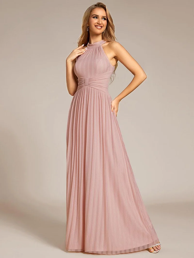 ever EVERLAINE|Robe de soirée formelle scintillante à col licou avec silhouette trapèze