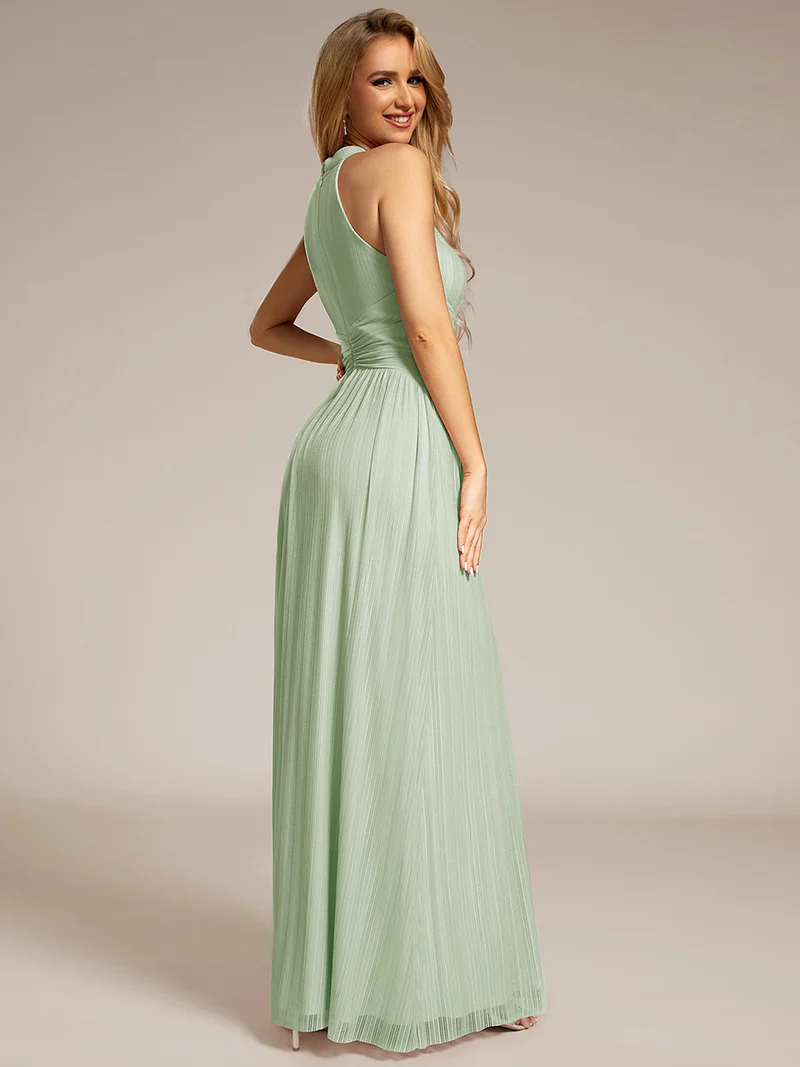 ever EVERLAINE|Robe de soirée formelle scintillante à col licou avec silhouette trapèze