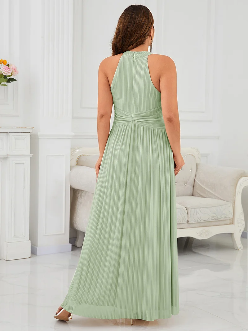 ever EVERLAINE|Robe de soirée formelle scintillante à col licou avec silhouette trapèze