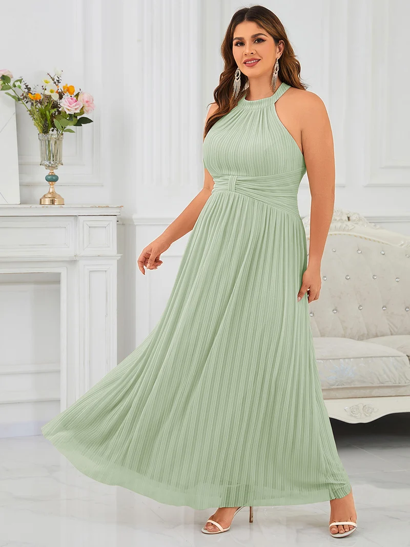 ever EVERLAINE|Robe de soirée formelle scintillante à col licou avec silhouette trapèze