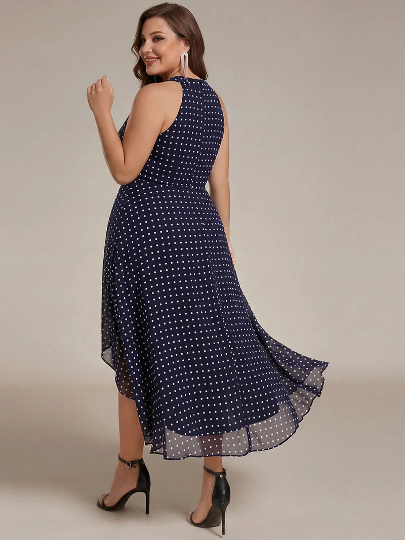 ever POSIE|Robe invitée mariage mi-longue sans manches et col licou en mousseline de soie