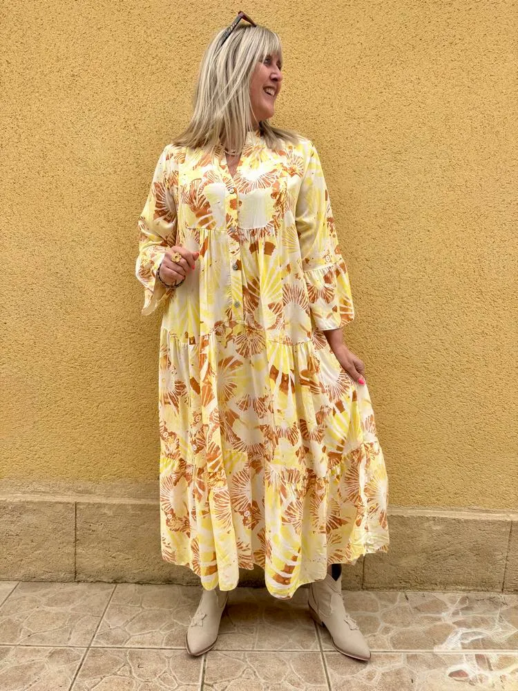 Robe bohème Mariana jaune