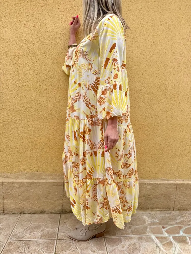 Robe bohème Mariana jaune