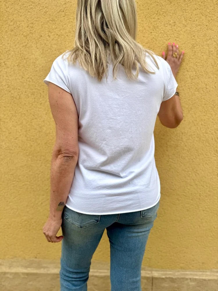 Teeshirt Peace and Love blanc