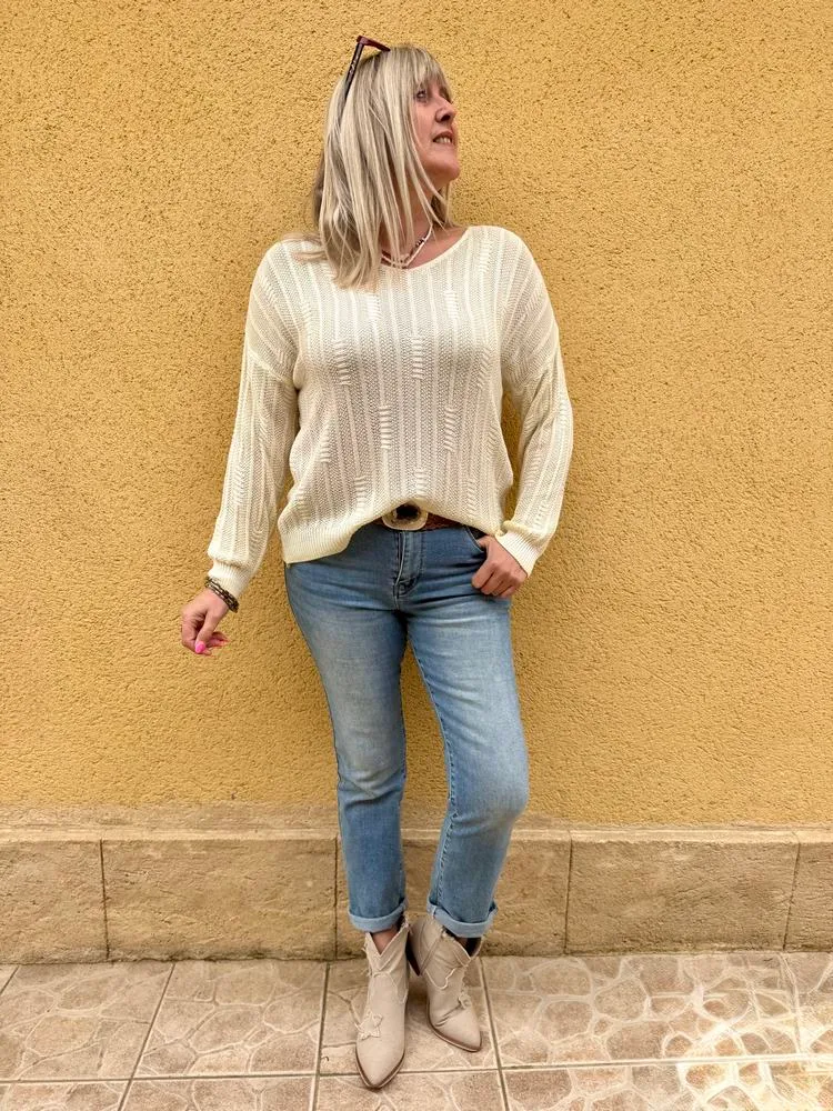 Pull fin Grego jaune
