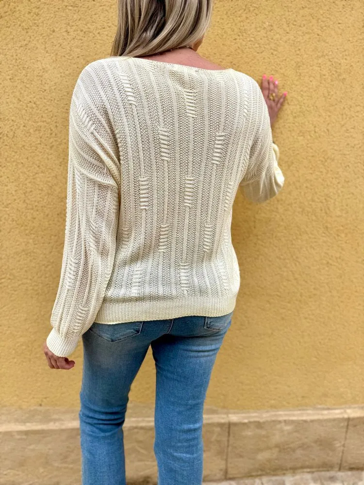 Pull fin Grego jaune