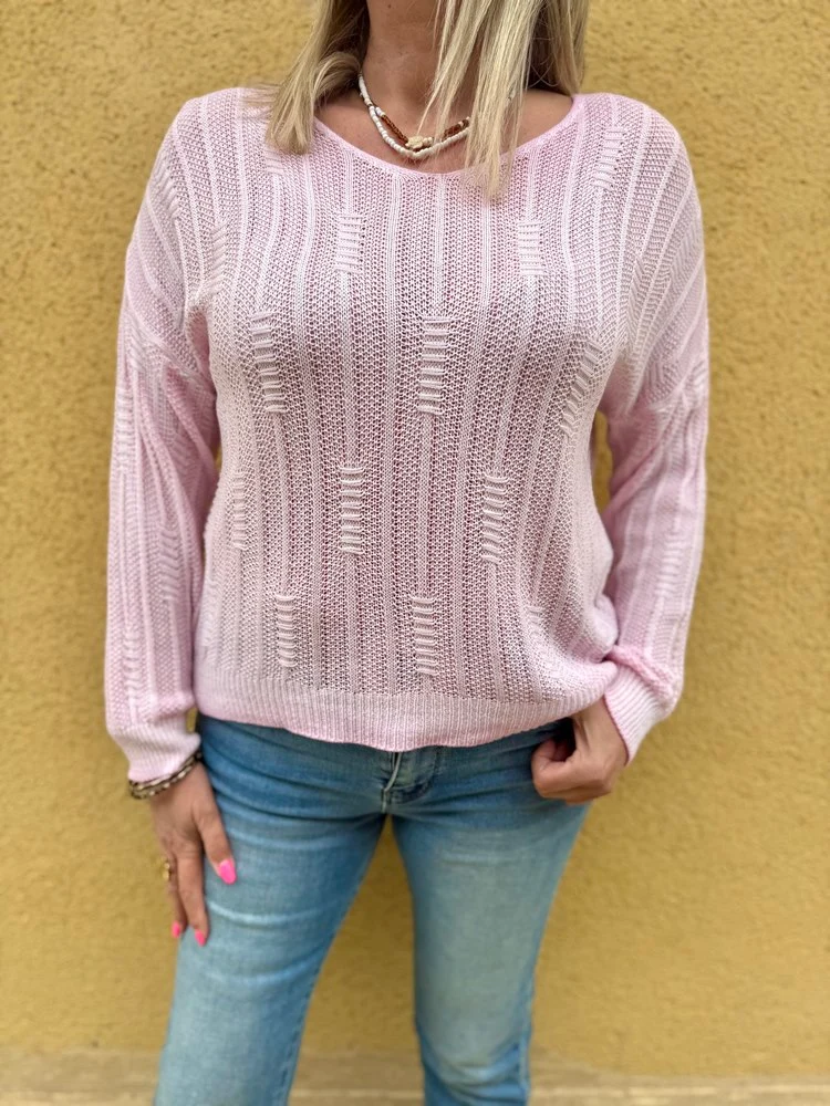 Pull fin Grego rose