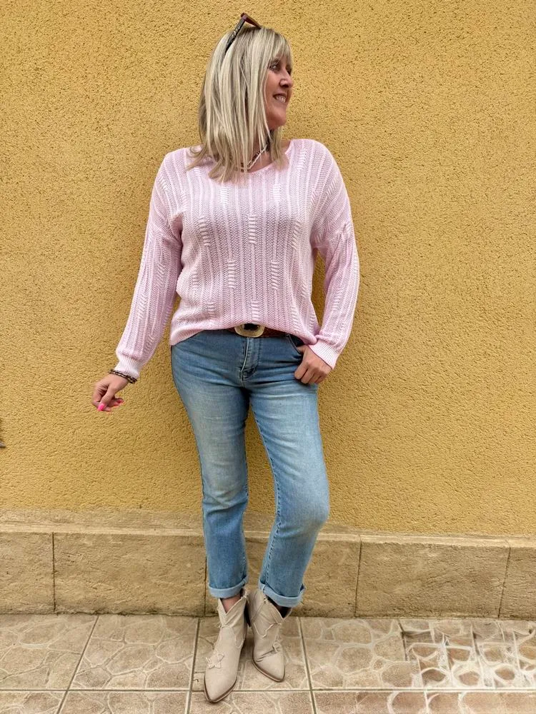Pull fin Grego rose