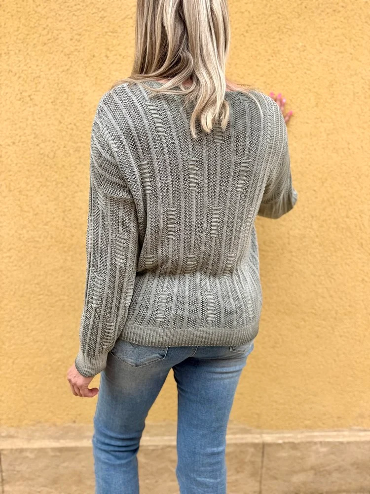 Pull fin Grego kaki
