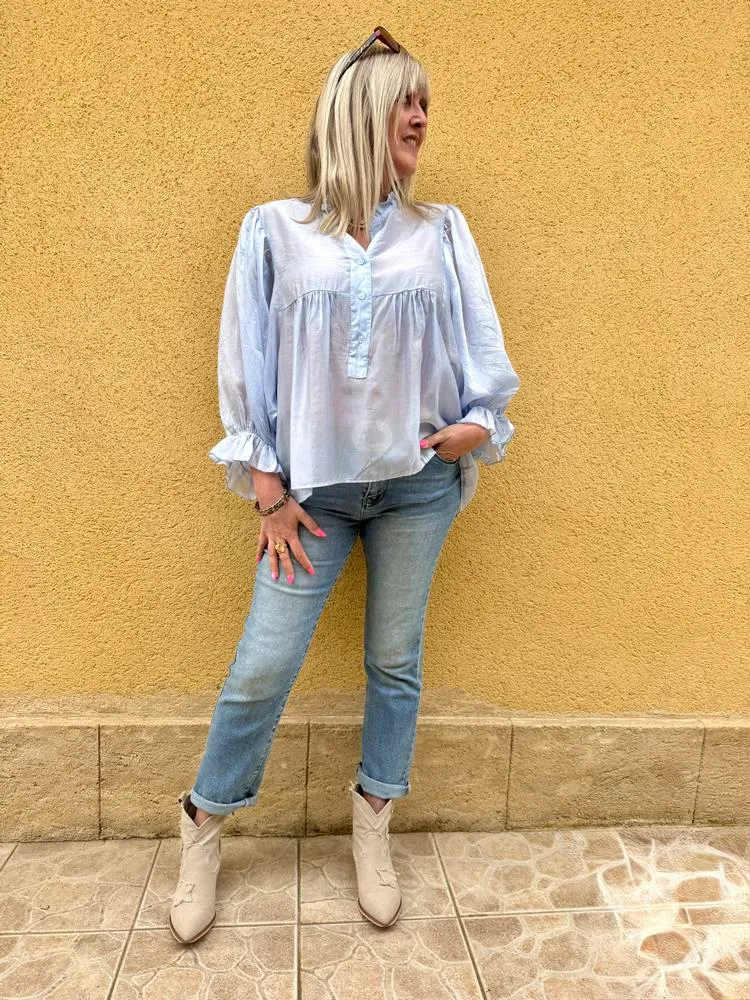 Tunique Magda bleu ciel