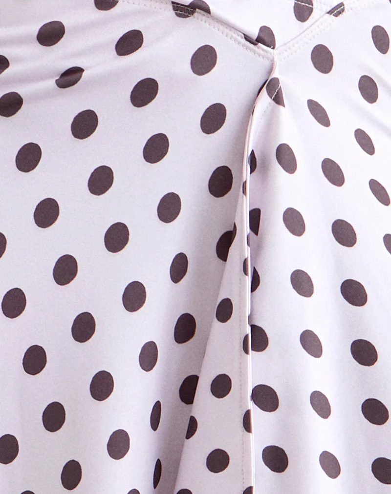 Jupe midi Esmeray à pois rétro