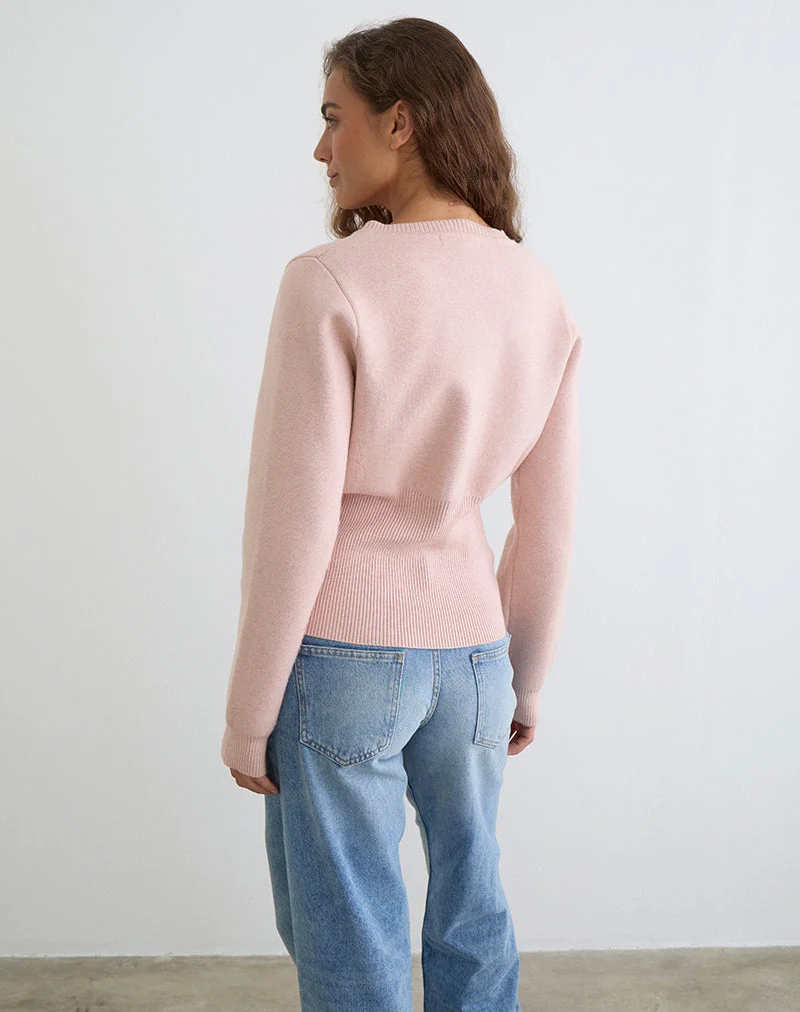 Cardigan à manches longues Subra en rose
