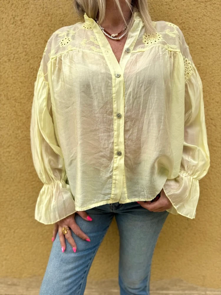 Chemise loose Lucia jaune