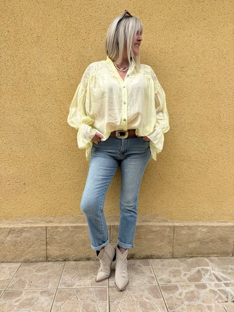 Chemise loose Lucia jaune